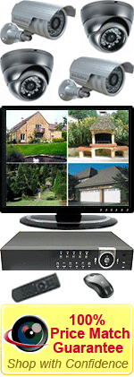 Remote Network DVR system 4 cameras & LCD