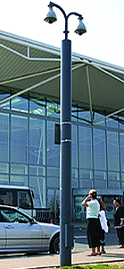Tubular Tilt down CCTV poles